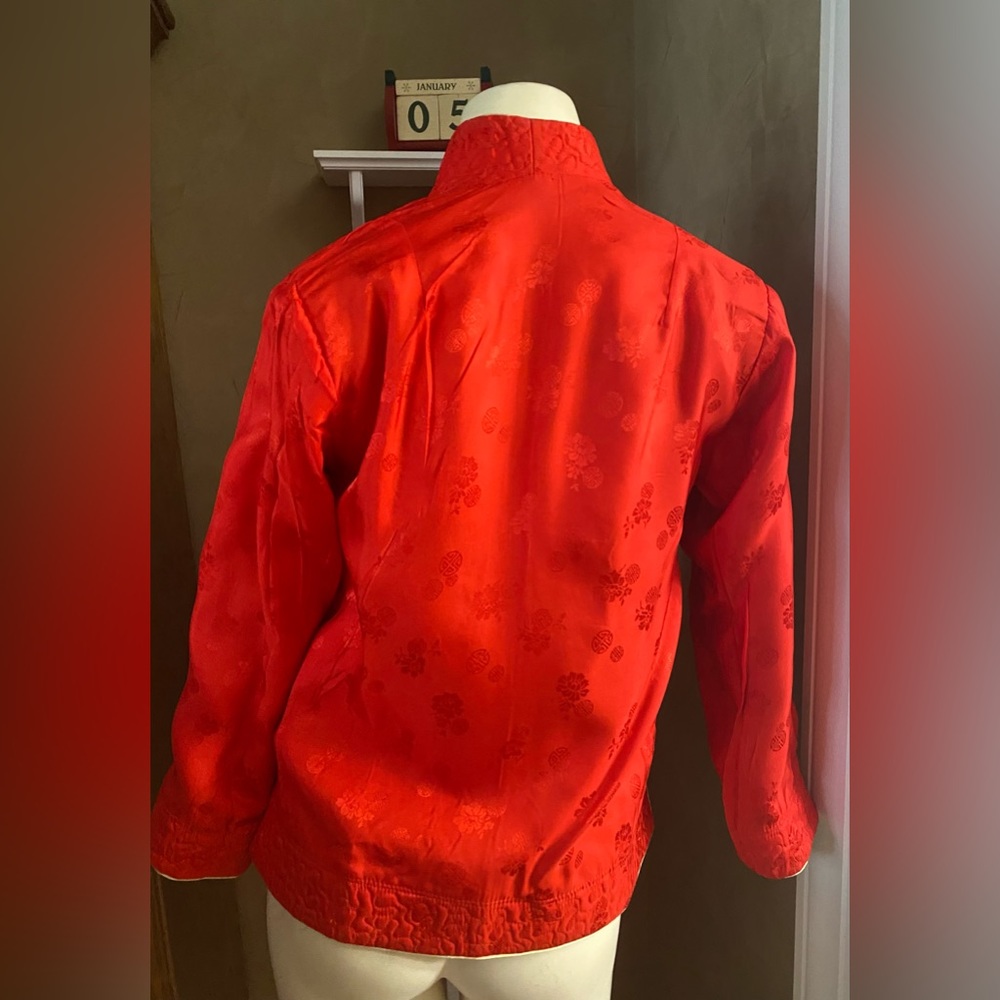 Vintage Quilted Silk Reversible Mandarin Chinese Jacket See measurements - Picture 3 of 16